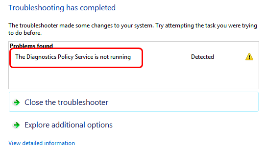 Служба политики диагностики не запущена на windows 7,8.1,10 как запустить?