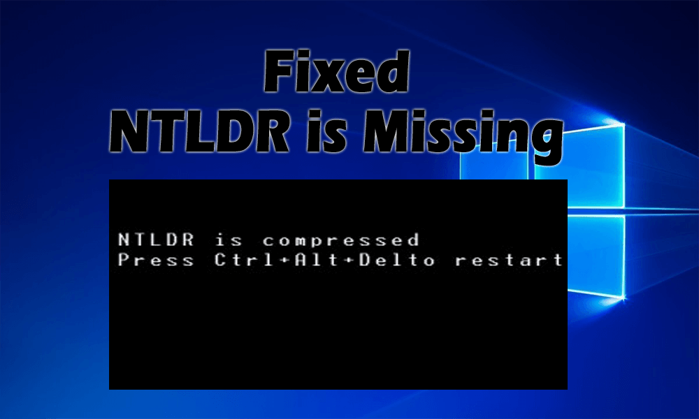 Ошибка ntldr is missing. решение проблемы