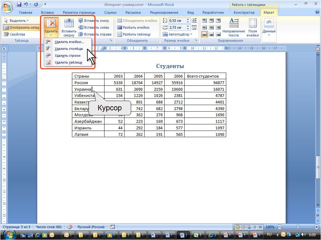 Microsoft word таблицы. Как удалить ячейки в Ворде. Как удалить ячейку в таблице ворд. Как удалить столбец в таблице. Как убрать ячейки в Ворде.