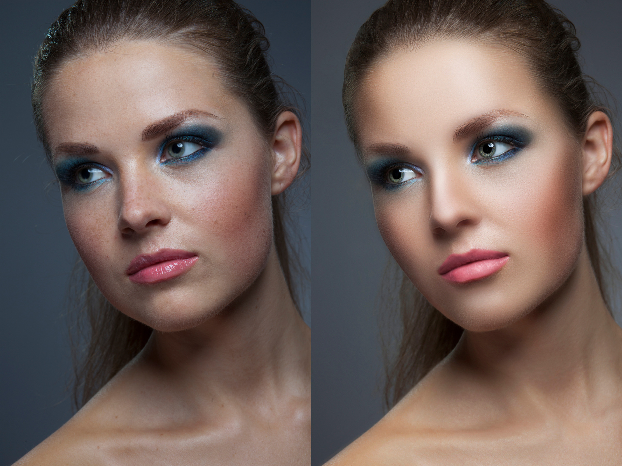 Как сделать ретушь лица методом частотного разложения в фотошопе