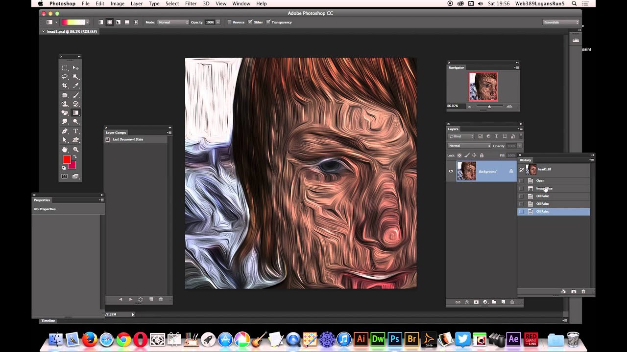 Adobe photoshop рисунок масляной краской