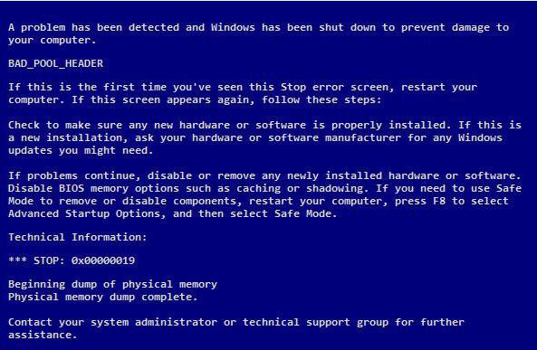 How to resolve bad pool header error in windows 10